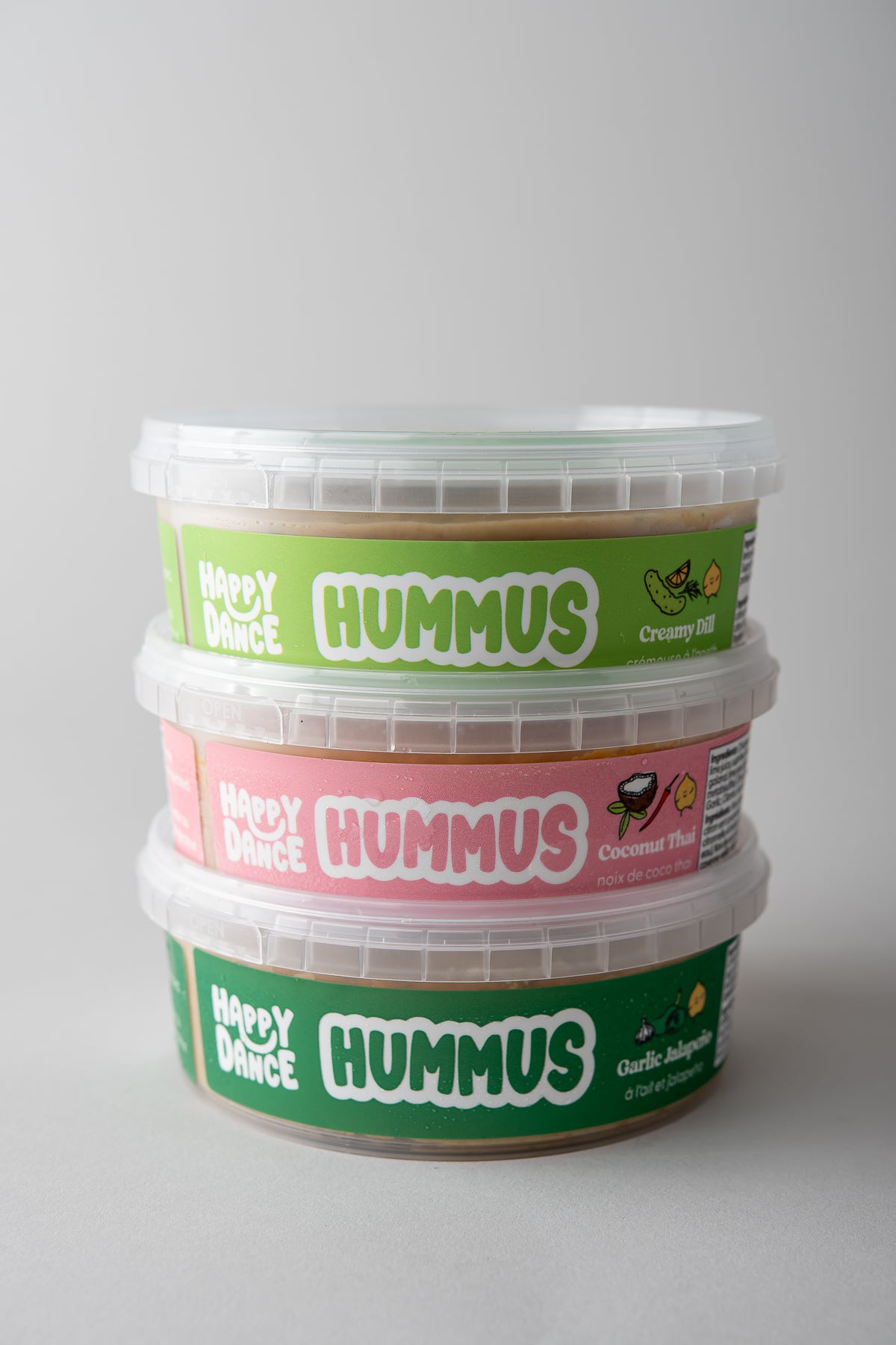 Fave 3-pack hummus - Happy Dance Variety Pack