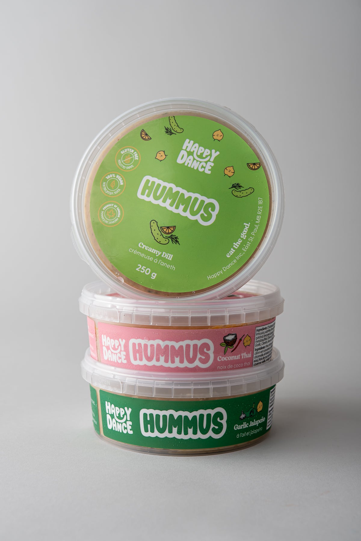 Fave 3-pack hummus - Happy Dance Variety Pack